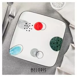 Тарелка квадратнаяя «Орфизм», 21×2 см