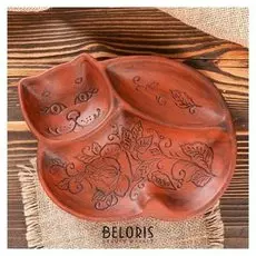 Тарелка менажная "Киса", 25 см × 19 см × 3 см