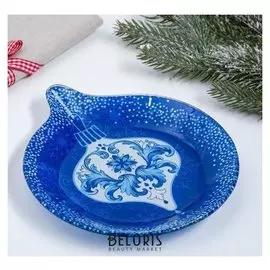 Тарелка "Новогодний шар", 15,4 х 18