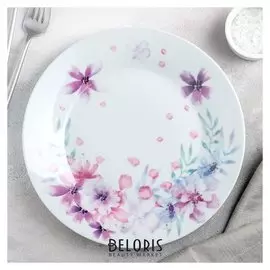 Тарелка обеденная «Флора», 24 см, цвет белый