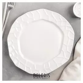 Тарелка обеденная «Пиаф», 27,5 см, цвет белый