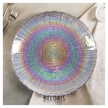 Тарелка подстановочная «Жемчуг», 33×2 см, цвет перламутр