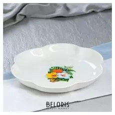 Тарелка "Ромашка" белая, с деколью
