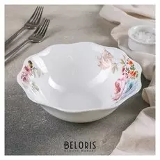 Тарелка суповая «Душистые пионы», 18×5 см