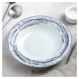 Тарелка суповая «Ласточкино гнездо» 300 мл, 21×3,5 см, цвет белый