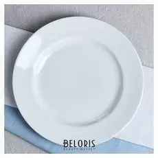 Тарелка "Удачная", цвет белый, фарфор, 24 см