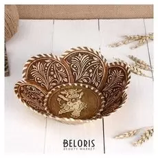 Тарелка "Веселый бычок", 6-ти лепестковая