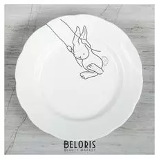 Тарелка "Зайчик на качеле" 17,5 см