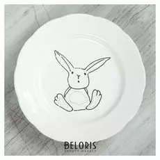 Тарелка "Зайчик сидит" 17,5 см