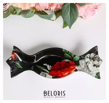 Тарелочка "Цветы", 17,2 х 7,5 см