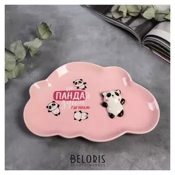 Тарелочка «Не пандай духом», 22,5 х 15,5 см