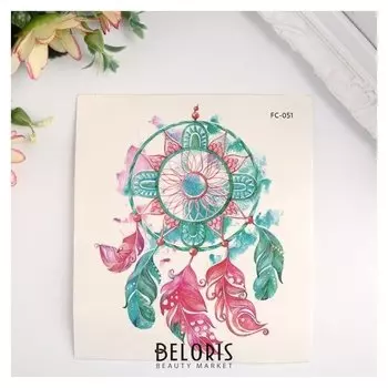 Татуировка на тело цветная "Ловец снов" 12х10,5 см