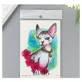 Татуировка на тело цветная "Сфинкс" 15х10,5 см