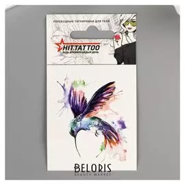 Татуировка переводная "Колибри" 6х10,5 см