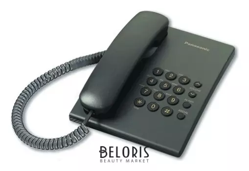 Телефон PANASONIC KX-TS2350RUB, черный, повторный набор, тональный/импульсный режим