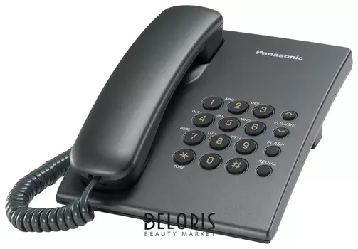 Телефон PANASONIC KX-TS2350RUT, титан, повторный набор, тональный/импульсный режим