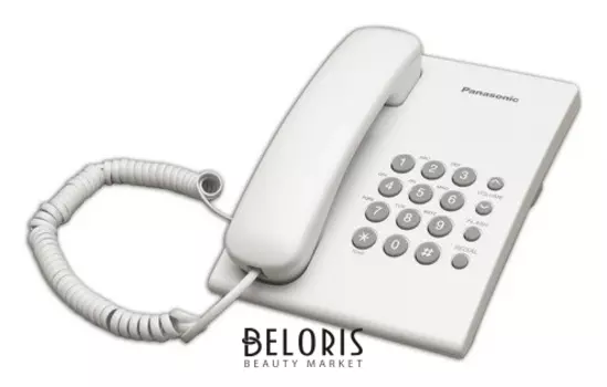 Телефон PANASONIC KX-TS2350RUW, белый, повторный набор, тональный/импульсный режим