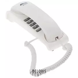 Телефон RITMIX RT-007 white, световая индикация звонка, мелодия удержания, белый