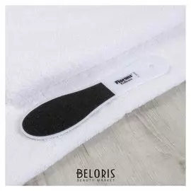 Терка для ног, наждачная, двусторонняя, 23,5 см, цвет белый