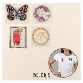 Термоаппликация со стразами « №2», 4 рисунка