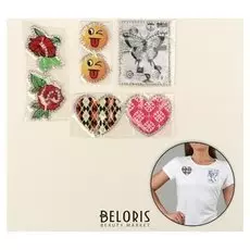 Термоаппликация со стразами « №3», 7 рисунков