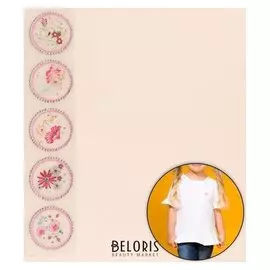 Термоаппликация со стразами «Круг», D = 4,5 см, 5 шт на листе