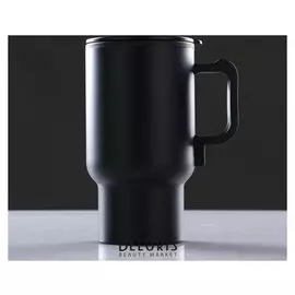 Термокружка автомобильная "Вильбон" от прикуривателя, 450 мл, чёрная матовая, 13х16 см