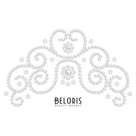 Термонаклейка на кокошник бусины жемчуг, 31*22,5 см, набор 5 штук