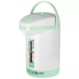 Термопот ECON ECO-250TP, 600 Вт, 2,5 л, ручной насос, пластик, белый / зеленый