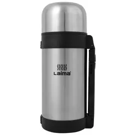 Термос Лайма классический с узким горлом, 1,2 л, нержавеющая сталь, пластиковая ручка