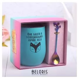 Термостакан с ложкой «Лучше всех», 400 мл