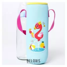 Термосумка для бутылочки Фламинго