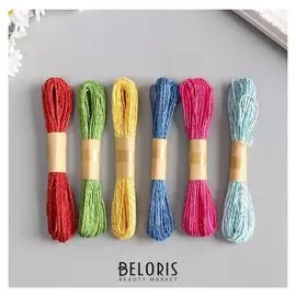 Тесьма декоративная бумага "Люрекс" намотка 10 метров набор 12 шт 21х14х2 см