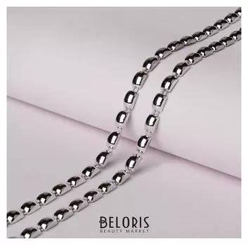 Тесьма металлизированная «Прямоугольник», 8 × 5 мм, 4,5 ± 0,5 м, цвет серебряный