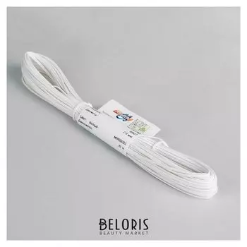 Тесьма отделочная «Сутаж», 2,5 мм, 20 ± 1 м, цвет белый