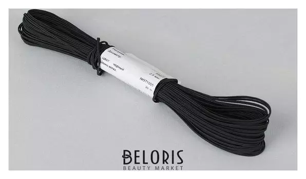 Тесьма отделочная «Сутаж», 2,5 мм, 20 ± 1 м, цвет чёрный