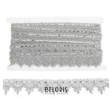 Тесьма серебристая, 2,7 см, в рулоне 10 м