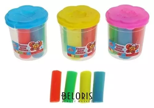 Тесто для лепки 4 цвета, 140 грамм