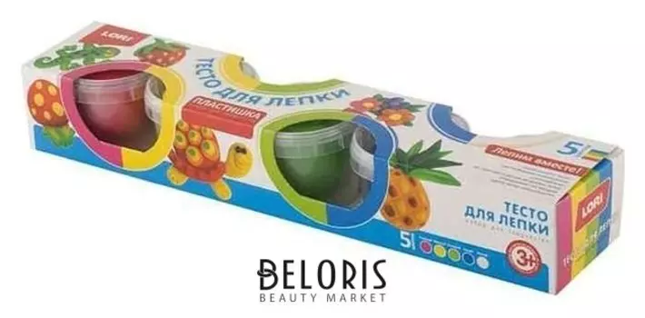 Тесто для лепки «Пластишка № 2», 5 цветов по 80 г