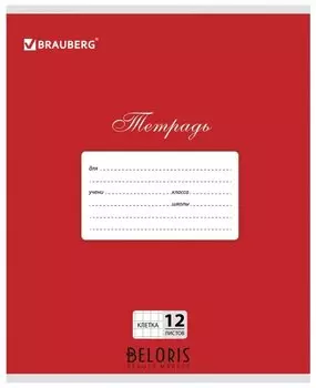 Тетрадь 12 л. клетка