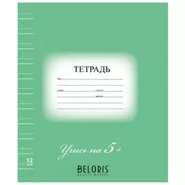 Тетрадь в линейку 12 листов