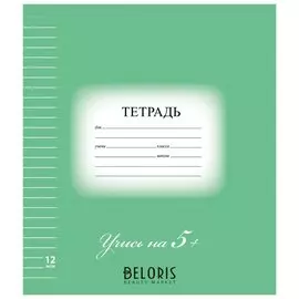 Тетрадь в линейку 12 листов