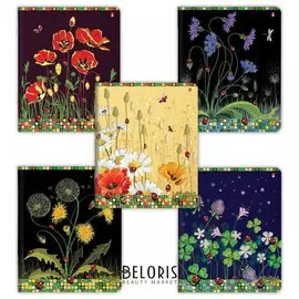 Тетрадь 48 л. клетка "Божьи коровки"