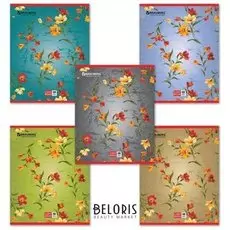 Тетрадь 48 л. клетка Цветочный узор