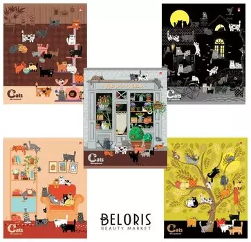 Тетрадь 48 л. клетка "Кис-кис"