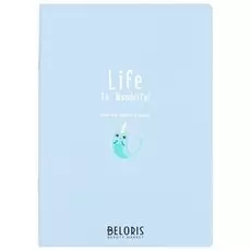 Тетрадь 48 л. клетка Life Нарвал