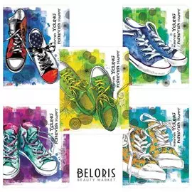 Тетрадь в клетку 48 листов А5 Яркие кеды