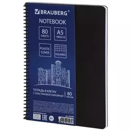 Тетрадь в клетку 80 листов А5 Metropolis