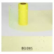 Ткань для декорирования «Звёздочки», длина: 22 метра, ширина:15 см, цвет жёлтый