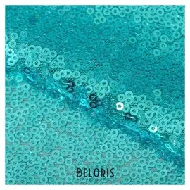 Ткань для пэчворка «Бирюза» пайетки, 33 × 33 см